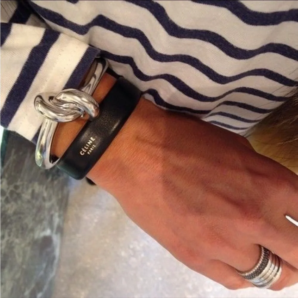 CELINE Silver Knot Cuff Bracelet - Picture 6 of 7